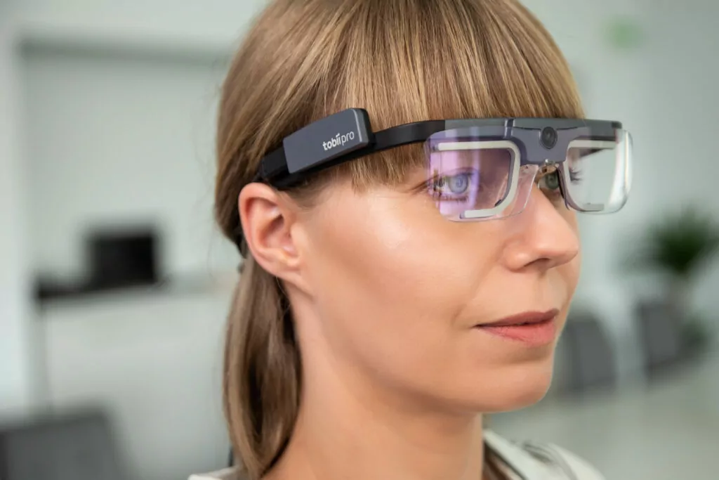 Osoba badana eyetrackerem